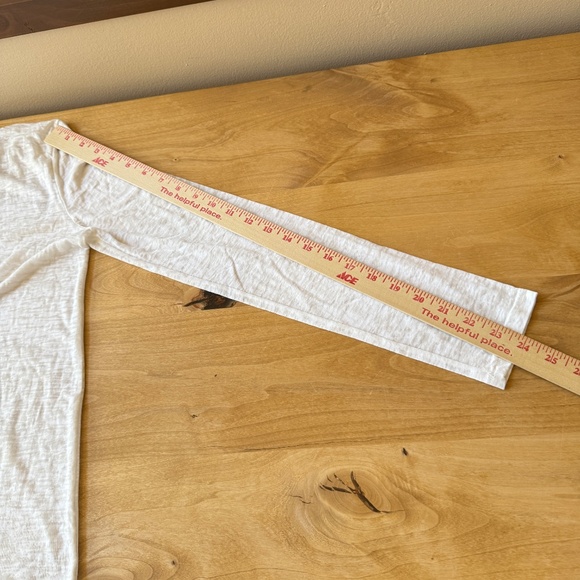 ENZA COSTA BURNOUT TEE LONG SLEEVES CREWNECK CAPSULE CLASSIC CHIC VERSATILE - Picture 11 of 11